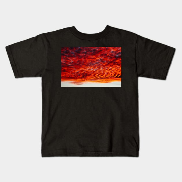 Red Clouds Kids T-Shirt by fulya